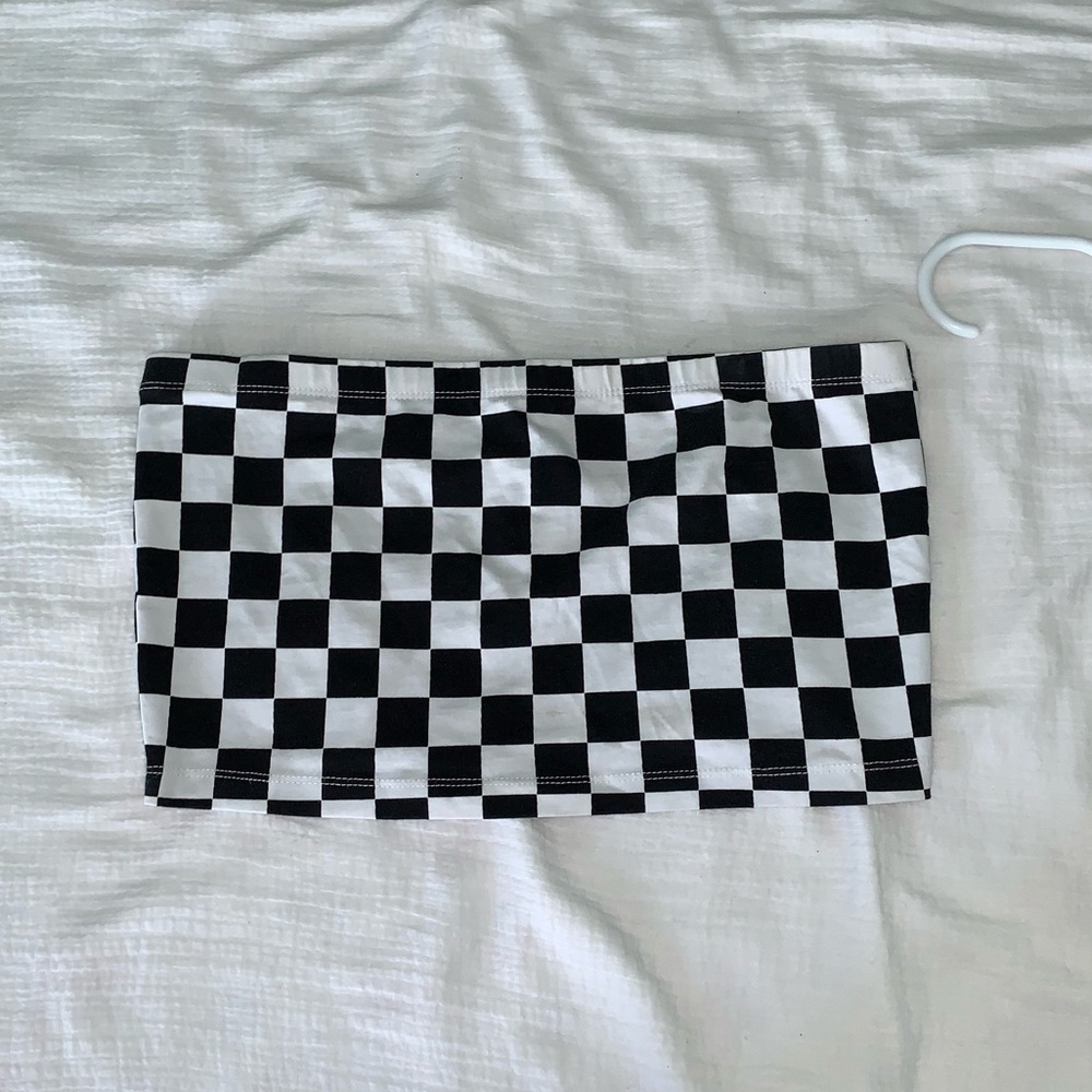 Checkered Tube Top